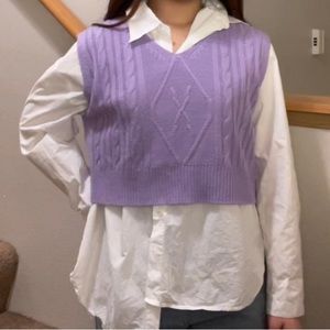 purple knit vest 💟